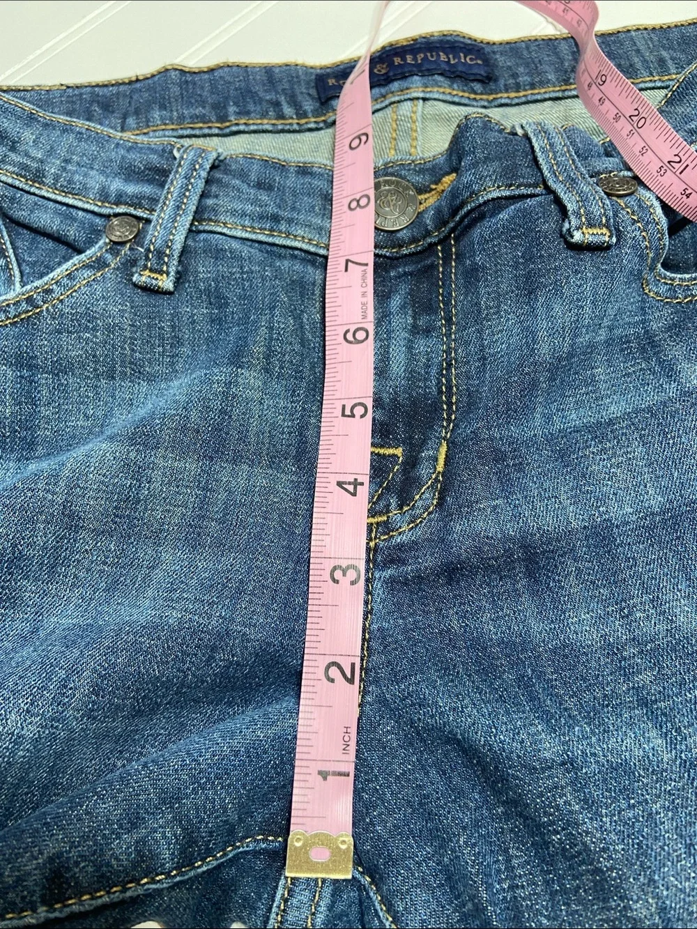 Rock & Republic Emo Y2K Style Denim Jeans Size 6 Indigo Skinny EUC